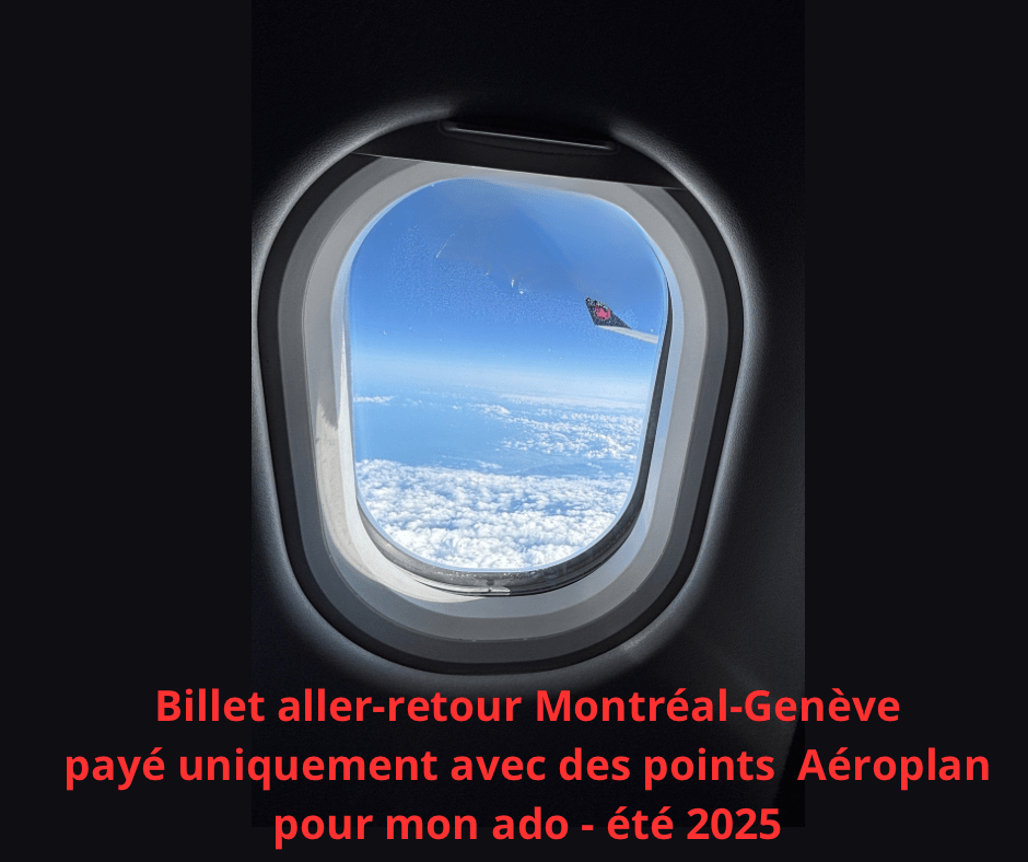 L'utilisation de points Aéroplan pour diminuer les dépenses de voyage.
